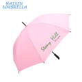 Luxury Quality Business Pongee 190T Long Shaft Automatic Type Custom 70cm Pink Golf Umbrella with Logo Printing